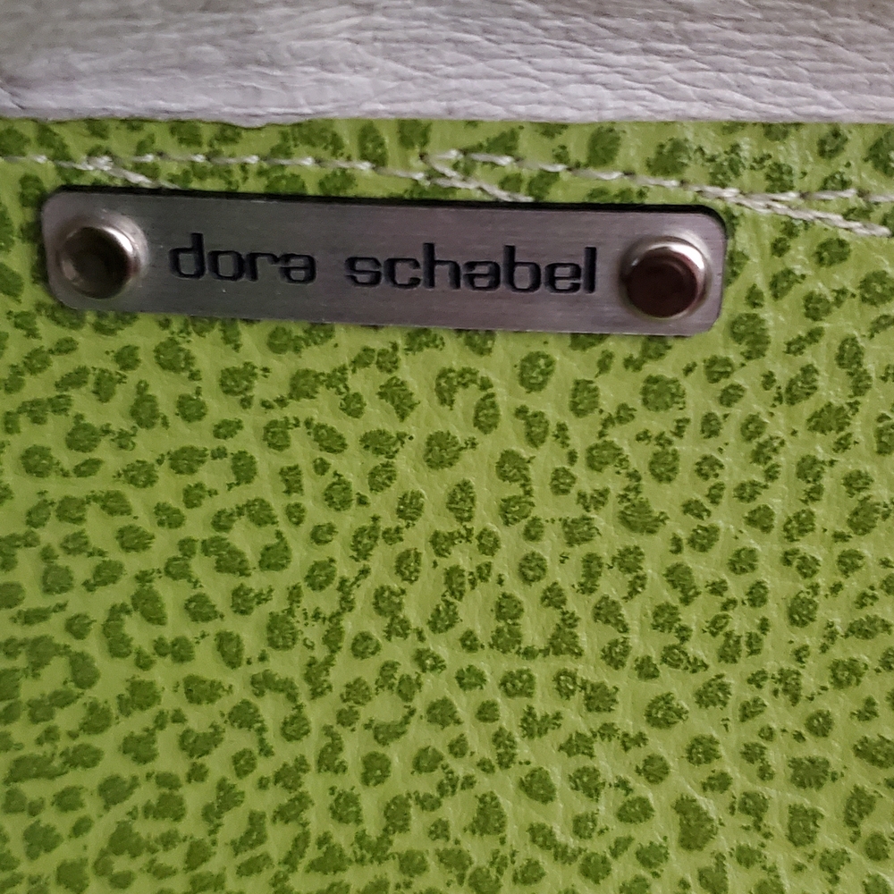 DORA SCHƏBAL Green, Blue,& Purple Leather Crossbody Bag with Wire Embellishment - Picture 6 of 10
